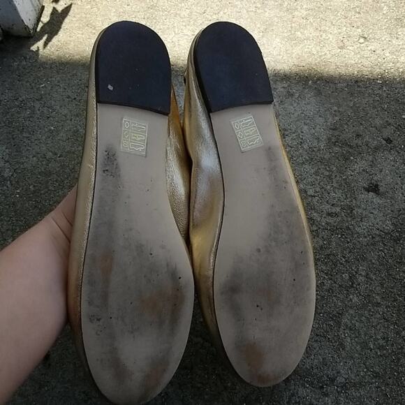 J Crew Evie Metallic Gold Ballerina Flats - Picture 8 of 11